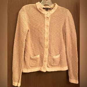 Chadwicks Cardigan Sweater Beige Button Up Long Sleeve Sz-S Fall Winter Layer